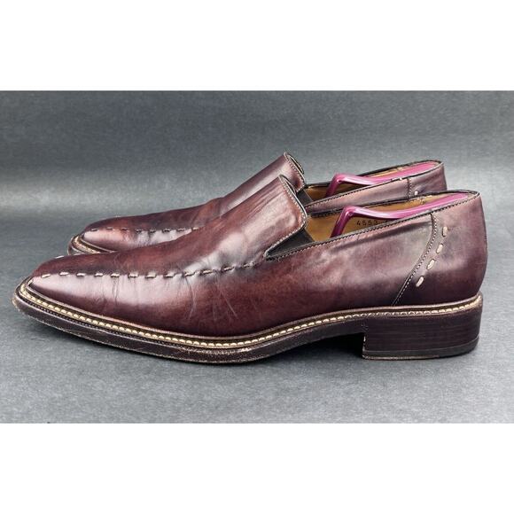 Antonio Maurizi Men\'s Loafer Slip-On Shoes Brown Leather Size 45 US 12 main image 15